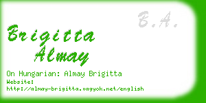 brigitta almay business card